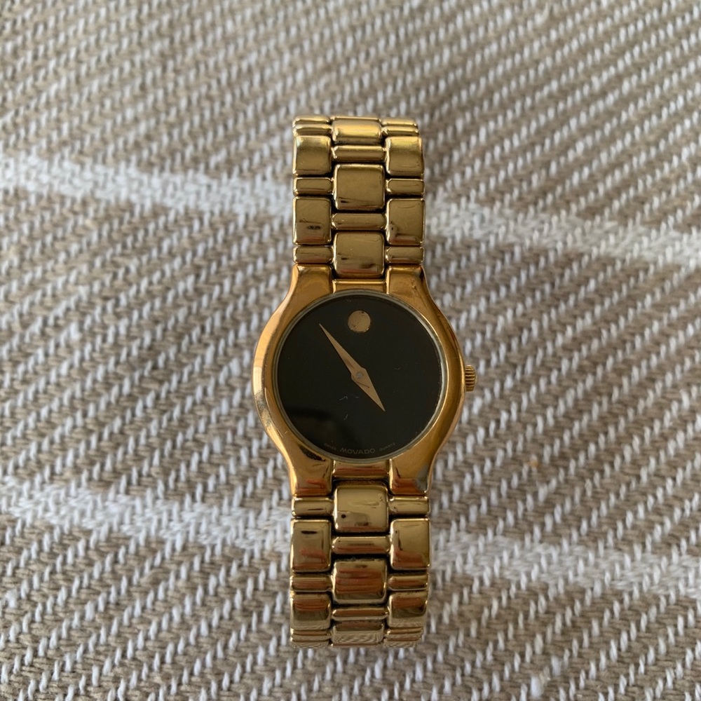 Movado museum watch.  Gold.